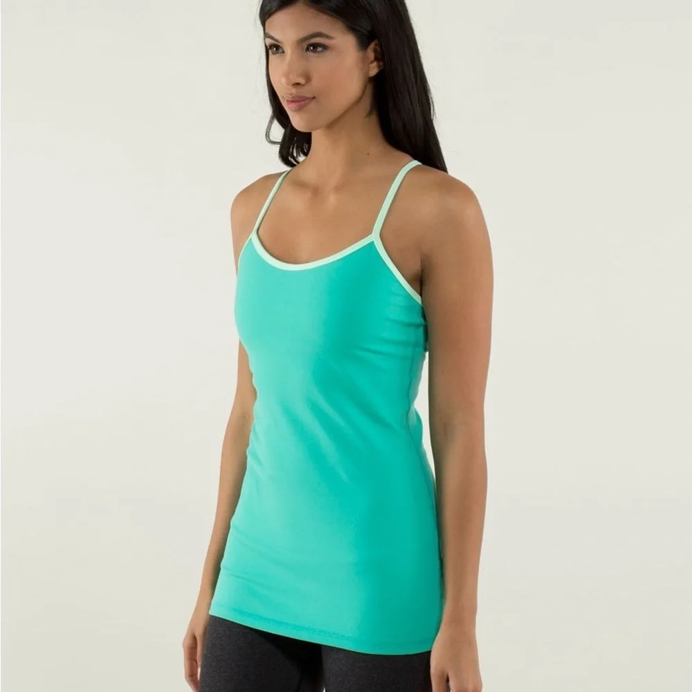 Lululemon Power Y Tank *Luon Bali Breeze / Fresh Teal